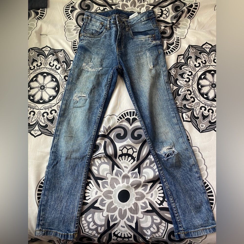 Skinny ripped jeans boys 8yrs